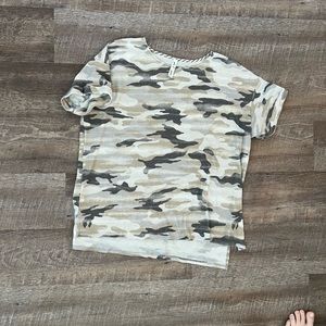 Camo cuff sleeve boutique shirt